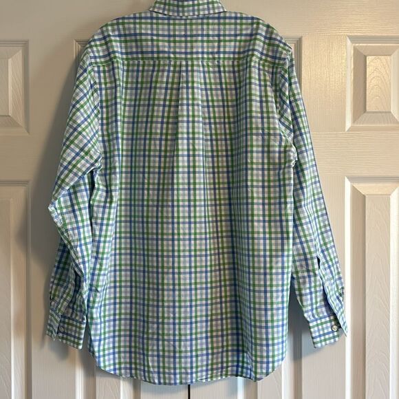 Vineyard Vines Men’s Slim Fit Whale Shirt in Blue & Green Checks, Size L - Picture 6 of 7